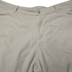 Clothing Arts Business Travel Pants 42x30 Mens Flat Front Nylon Khaki GUC